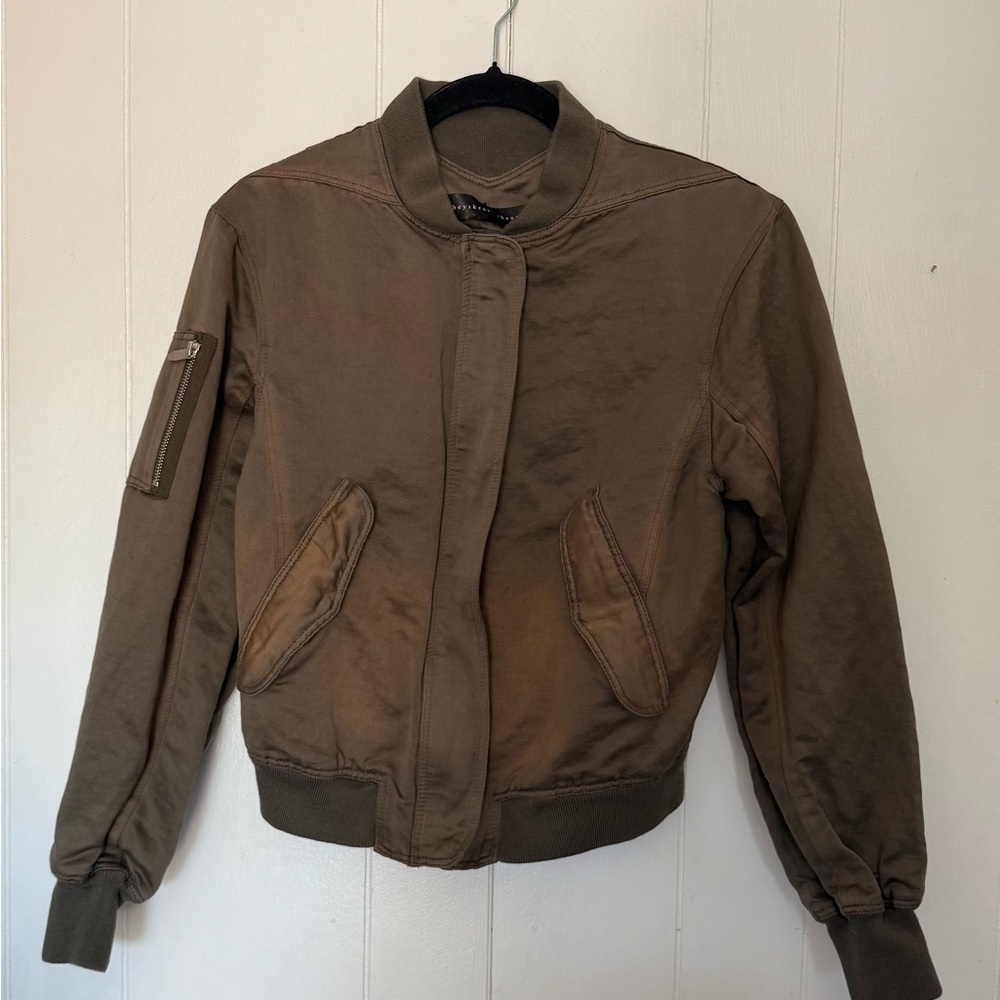 Theyskens' Theory Olive Bomber Jacket